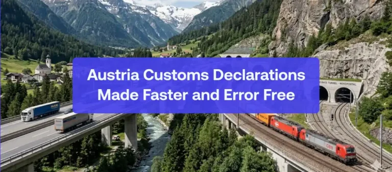 Austria customs declaration digital clearance system supporting fast freight movement through Alpine transit corridors