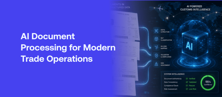 AI document processing platform automating invoices, waybills, and packing lists for customs operations