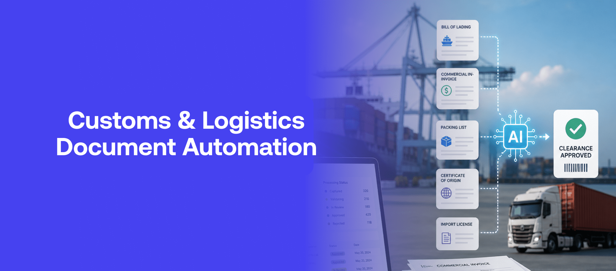 logistics and customs document automation workflow using AI for fast declaration processing