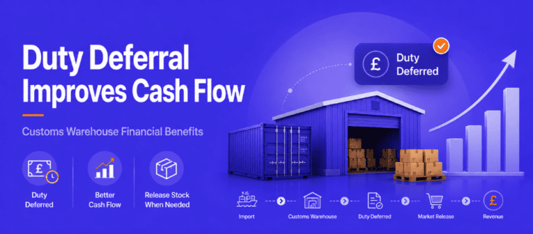 customs warehouse cash flow