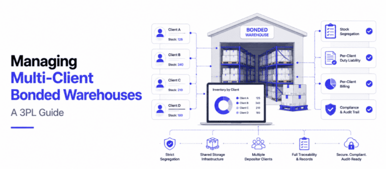 multi-client bonded warehouse management