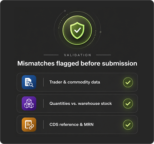 Pre-submission validation catching mismatches before HMRC